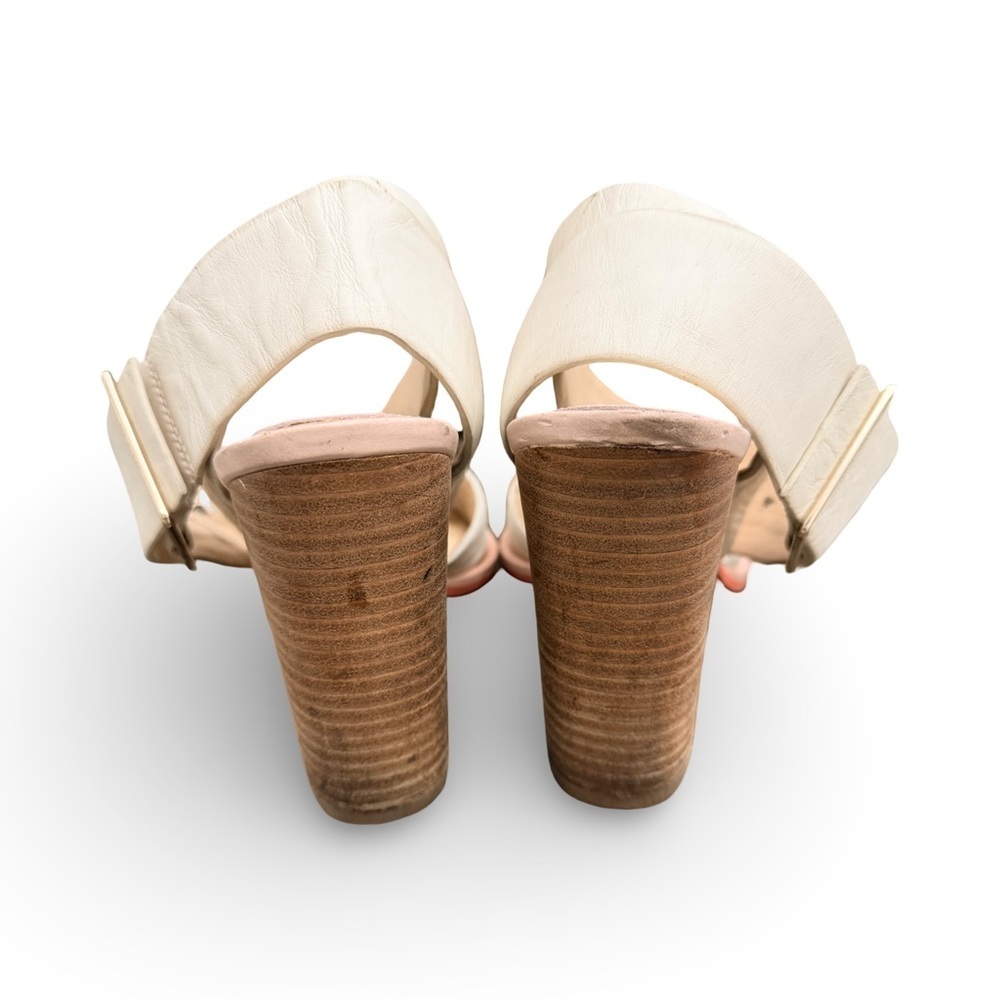 TED BAKER Thais Block Heeled Sandals Ivory Size: EU 38/ US 7.5 - Picture 4 of 8